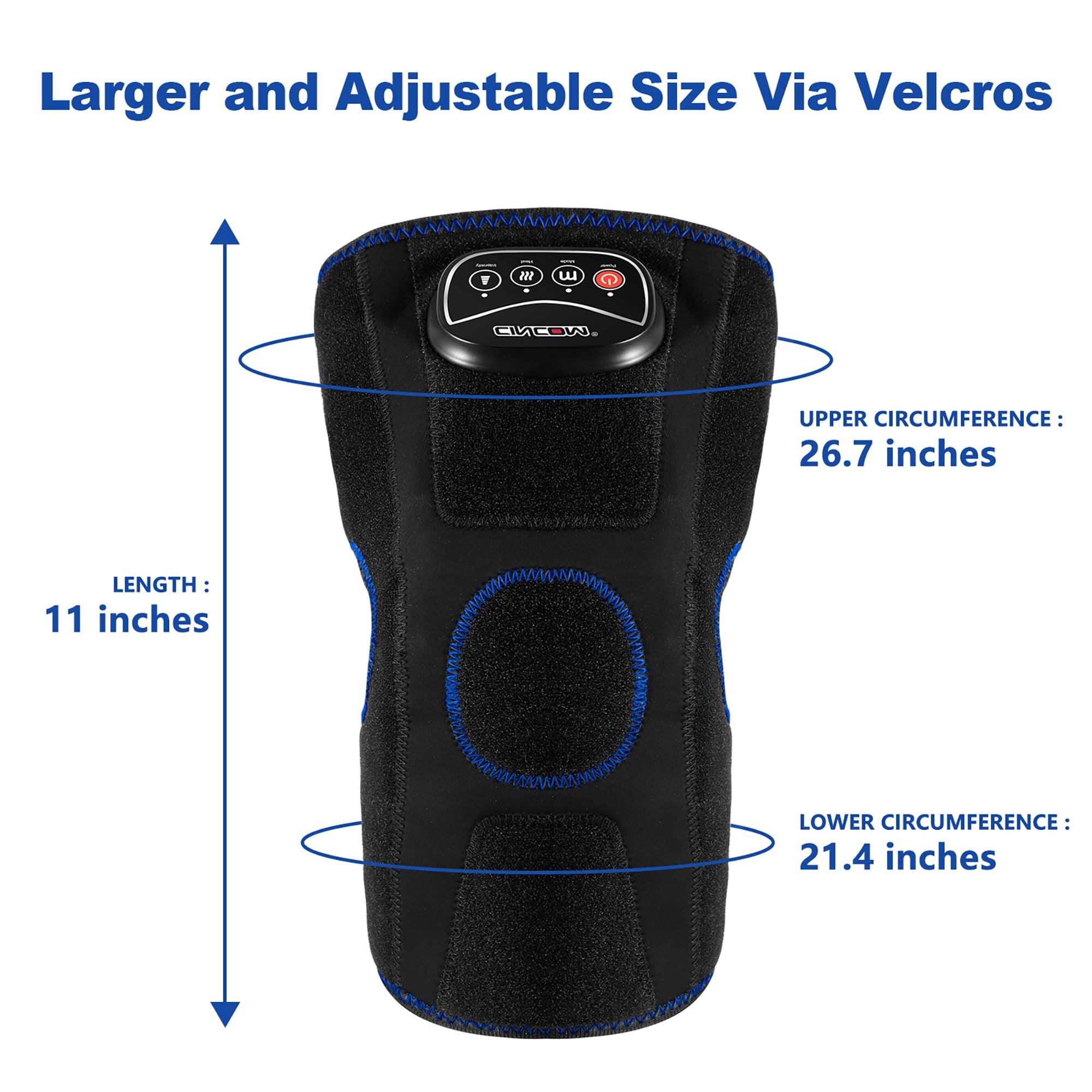 CINCOM Knee Massager with Heat,Air Compression Elbow Knee Brace Massage for Pain Relief, FSA/HSA Eligible (A Pair)
