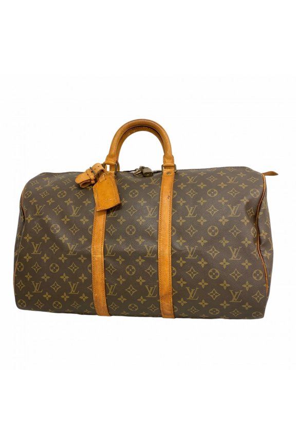 Pre-Owned Louis Vuitton Monogram Keepall 50 Boston Bag M41426 Brown Men's and Women's