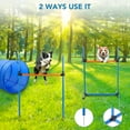 thumbnail image 4 of Dog Agility Training Equipment Set, Multi-Functional Dog Agility Obstacle Course Backyard Starter Kit with Tunnel, Weave Poles, Adjustable Hurdle, Jump Ring, Pause Box, Toys, and Carrying Bag, 4 of 7