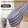 thumbnail image 3 of 2 Pairs Winter Warm Plush Insoles Thicken Faux Fur Fleece Shoes Insert Fluffy Thermal Shoe Pads for Men Women Boot, 3 of 8
