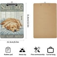 thumbnail image 2 of Fashion Clipboard, Wooden Print Cute Clipboard for Nurses, Teacher, Students Use, A4 Standard Size 12.5"x9" Paperboard Clipboard Low Profile Clip, Sleepy Dog Writing Board, 2 of 6