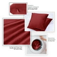 thumbnail image 4 of Nestl Velvet Throw Pillow Covers Solid Square Soft Decorative Pillow Cover for Sofa, 22" x 22", Cherry Red, Pack of 2, 4 of 8