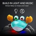 thumbnail image 6 of UISHUSO Green Crawling Crab Baby Toy with Music and LED Luminous Interactive Learning Development Toys for Children and Toddlers Automatically Avoid Obstacles, 6 of 7