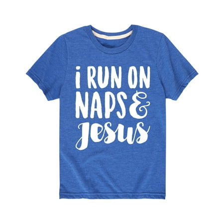 

Solid Light - I Run On Naps And Jesus - Toddler Short Sleeve Tee