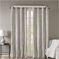 thumbnail image 3 of JERFIT Silver Jacquard Damask Blackout Curtain Panel for Bedroom, 50x84 Inch Grommet Top Window Drapes, Thermal Insulated Room Darkening Curtains, 1 Panel, 3 of 10