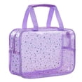 thumbnail image 1 of Bolsa de maquillaje UUYUUY PVC transparente impermeable para mujer, color morado, 1 of 7