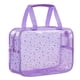 thumbnail image 1 of Bolsa de maquillaje UUYUUY PVC transparente impermeable para mujer, color morado, 1 of 7