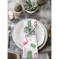 thumbnail image 2 of Pink Flamingos Cloth Napkins Set of 4 Reusable Dinner Napkins, Summer Green Tropical Palm Leaves Cocktail Napkin Washable Table Napkins for Wedding/Holiday Party/Baby Shower 20"x20", 2 of 7