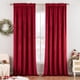 thumbnail image 1 of Cortinas MIULEE de terciopelo rojo navideño de 180 x 183 cm, 2 paneles, 1 of 7