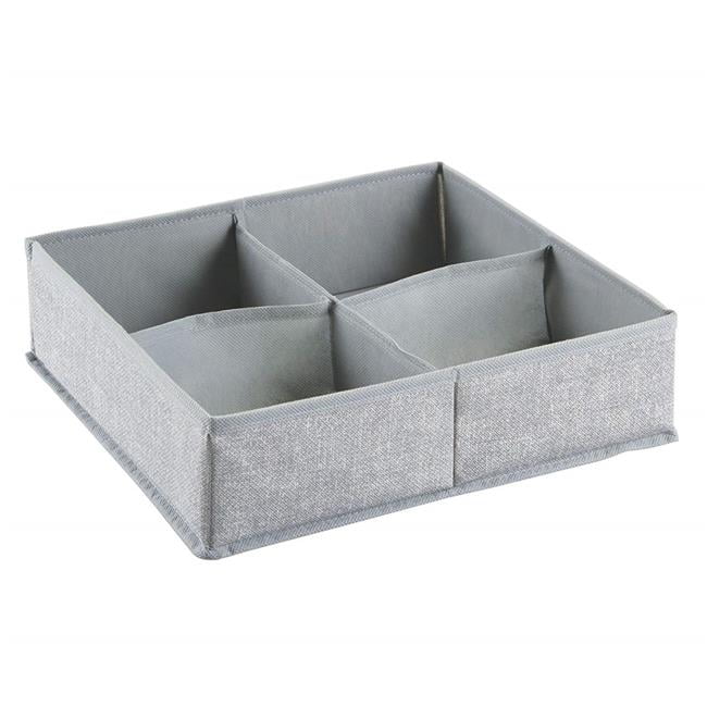 14 x 12 x 4 in. Gray Aldo 4 Compartment Drawer Organizer