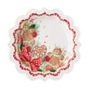The Pioneer Woman Gingerbread Wreath Disposable Dessert Plates, 8", 12 Count