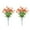 Orange, variant on yulier 2 Pcs Artificial Flowers Faux Flower Bouquet Fake Plants Spring Summer Outdoor Indoor Garden Home Decorations Silk Flowers for Porch Patio Balcony Vase Decor