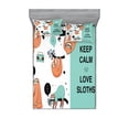 thumbnail image 2 of Animal Bedding Set with Sheet & Covers, Lazy Sleepy Bear Tribe of Australian Sloths Keep Calm Words Cartoon Priint, Printed Bedroom Decor 2 Shams, 4 Sizes, Multicolor, by Ambesonne, 2 of 3