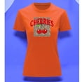 thumbnail image 3 of Playera Blusa De Cerezas Cherries Con Fondo Animal Print Vintage Color Anaranjado Talla Grande Marca Emil SaEs, 3 of 4