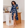 thumbnail image 4 of Ekouaer Kimono Robes for Women Long Lightweight Knit Bathrobe Shawl Soft Sleepwear Casual Ladies Loungewear, 4 of 6