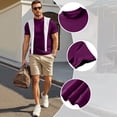 thumbnail image 6 of FGVCTG Mock Neck T-Shirts for Men Casual Short Sleeve Lightweight oft Basic Solid Pullover Undershirt Deep Red 2XL, 6 of 6