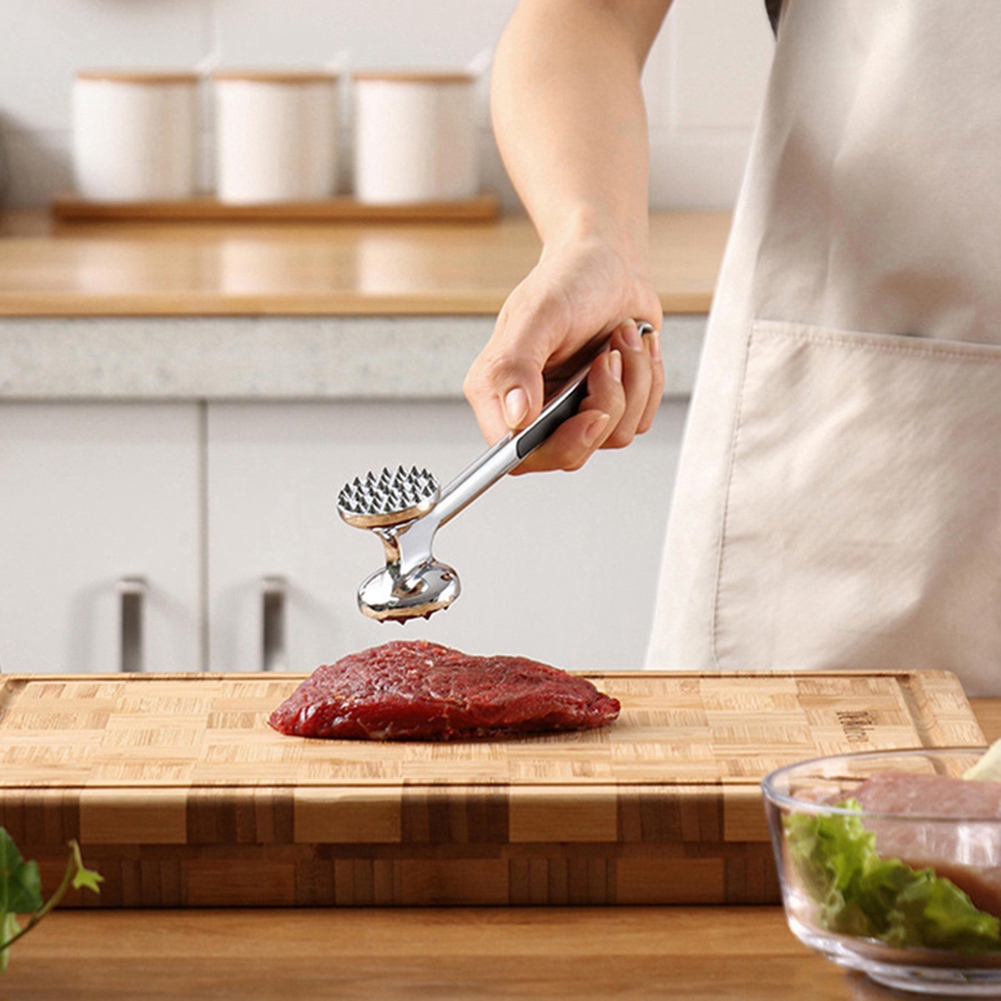 Marteau à Viande Double Face – Attendrisseur Steak, Poulet, Veau | Zinc Solide | Pour Cuisine Maison