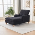thumbnail image 5 of Modern Mid-Century Indoor Oversized Chaise Lounger Comfort Sleeper Sofa with Soild Wood Legs  , Comfort Sleeper Sofa,  Sofa Bed ,Sleeper Chair, 5 of 18