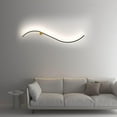 thumbnail image 3 of Minimalist Linear Wall Sconce Black Gold Wall Lamp, LED Bar Strips Indoor Bedroom Lighting Fixtures for Living Room Background Home Decoration Modern Wall Wash Lights, 3 of 7