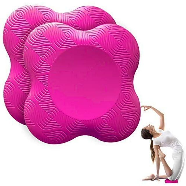 2 Pcs Oreiller de Genou Yoga, Ensemble de Tapis de Genou Antidérapant Résistant à l'Usure Protège les Genoux, Mains, Poignets et Coudes