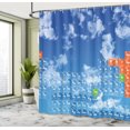 thumbnail image 5 of Ambesonne Science Shower Curtain, Clouds and Chemistry, 69"Wx84"L, White and Blue, 5 of 5
