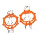 thumbnail image 4 of Tacos de hielo de 10 dientes, agarres, crampones de tracción simple, zapatos de invierno, clavos, cadena Naranja_M, 4 of 9