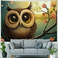 thumbnail image 4 of Orinice Owl Moon Branch Tapestry Wall Hanging Unique Style Graphic Art for Home Decor Living Room Bedroom Apartment Farmhouse Dorm 60x50inch, 4 of 6