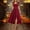 Red, variant on QUNYINEY Vintage Women Summer Dresses Gothic Halloween Long Sleeveless Dress Casual Square Neckline Ruffle Renaissance Loose Fit Dresses