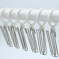 thumbnail image 4 of 20pcs Stainless Steel Curtain Hooks Premium Metal Hook Curtain Accessories (10 Hooks + 10 Split Rings), 4 of 7