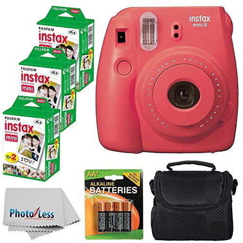 Fujifilm Instax Mini 8 Instant Film Camera Raspberry Certified