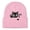 Pink, variant on Women's Knit Hat Cat Embroidered Cute Winter Basic Slouchy Beanie Cap