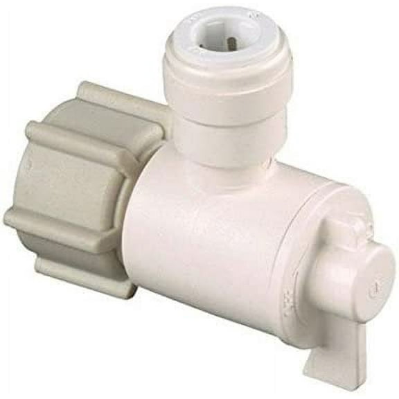 Watts Shut-Off Valve Angle, Quick-Connect 1/4 " X 1/2 " F Bagged