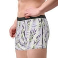 thumbnail image 2 of Yiaed Lavender Flowers Print Men's Soft Cotton Boxer Shorts Breathable Boxers Underwear Moisture-Wicking Underwear Stretch Boxer Briefs for Man-Small, 2 of 5