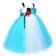 thumbnail image 5 of Vestido de tutú de princesa Alicia para niñas, color azul cielo, flores blancas, vestidos de fiesta de cumpleaños para niñas, vestido de baile, disfraces festivos de Halloween para niños, 5 of 5