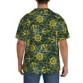 thumbnail image 3 of KLL Marine Anchors And Compass Print Men's Shirt Short Sleeve Button Down Summer Cuba Beach Shirts- 3X-Large, 3 of 5