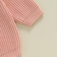 thumbnail image 5 of Big Sister Little Sister Matching Outfits Toddler Baby Girl Chunky Knit Sweater Winter Warm Sweatshirt Knitted Pullover Top Clothes, 5 of 8