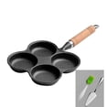 thumbnail image 1 of CRCMURE Bakeware Omelet Pan Egg Cooking Tool Four Hole Non Stick Frying Pan Four Hole Egg Pan Pancake Pot Egg Pan Non Stick Omelette Pot Four Hole Egg Pan Burger Pan Omelette Pan, 1 of 8
