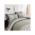 thumbnail image 3 of Homehours King Comforter Set Greyish Green Boho Bed in a Bag 7 Piece, Bohemian Floral Patchwork Bedding with Comforter and Sheet Set, Soft Microfiber, 3 of 5