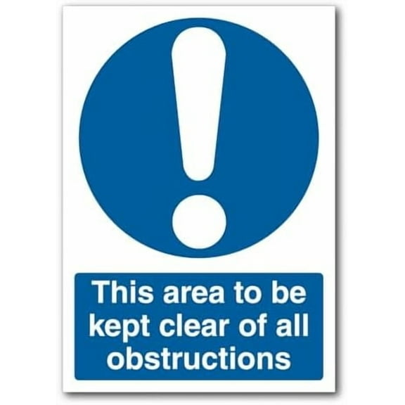 This Area To Be Kept Clear Of All Obstructions Sign Fire Door Signs Mandatory Signs Metal Tin Sign 8 x 12 inch