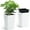 White, variant on 2 Pcs Tall Planters 16",Large Planters For Indoor Outdoor Plants With Drainage Holes&Water Level Monitor&Inner Bucket,High Front Porch Planter Pots With Automatic Watering White/Black