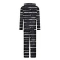 thumbnail image 4 of THDHVS 2 Piece Sets for Women,Women Fall Clothes,Sets for Women 2 Piece Stripe Print Set Zip Up Hooded Jacket and Elastic Waist Pants Outfits for Women Loungewear Black S, 4 of 6
