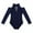 Navy Blue, variant on DPOIS Girls Team Basic Stretch Mock Neck Long Sleeve Leotard Dancewear