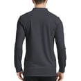 thumbnail image 3 of MoFiz Men's Quick Dry Golf Polo 1/4-Zip Long Sleeve Athletic Shirt, 3 of 7