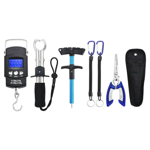 Uxcell Fishing Tool Kit Fish Hook Remover Tool Fish Plier Fishing Scale Fish Hook Remover Tool Lanyard