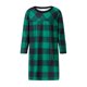 thumbnail image 4 of Conjunto de pijamas navideños a juego para toda la familia: camisa de manga larga a cuadros y pantalón con cintura elástica., 4 of 9