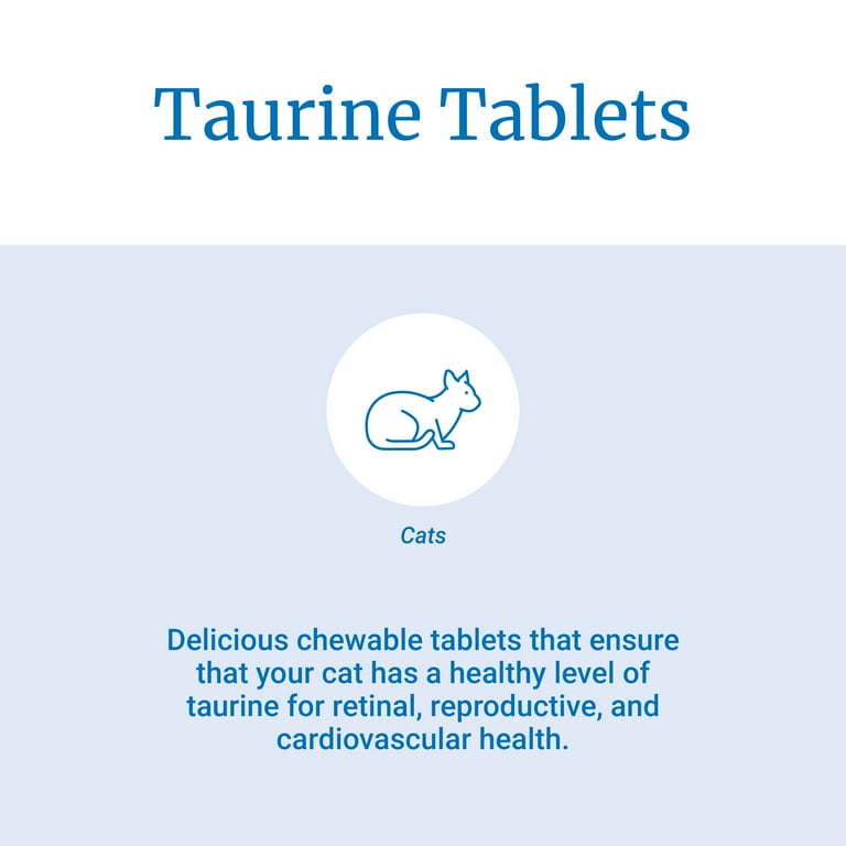 PetAg Taurine Tablets for Cats Highly Palatable Taurine