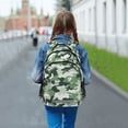 thumbnail image 6 of FORMRS Unisex Backpack Elementary School Travel Bookbag with Reflective Stripes, Army Green Camouflage Pattern, 6 of 7