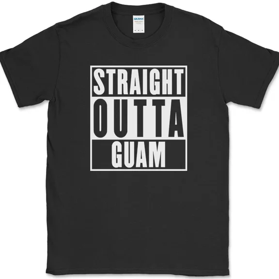 Straight Outta Guam Funny US Territory State Pride Humor Gift Quote Unisex T Shirt up to 5XL