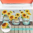 thumbnail image 6 of Sunflower Kitchen Mats for Floor, Flower Butterfly Sunflowers Kitchen Rugs Set of 2 Carpet Area Rug, Vintage Country Floral Farmhouse Kitchen Decor and Accessories Stuff, 17x30 and 17x47 Inch, 6 of 6