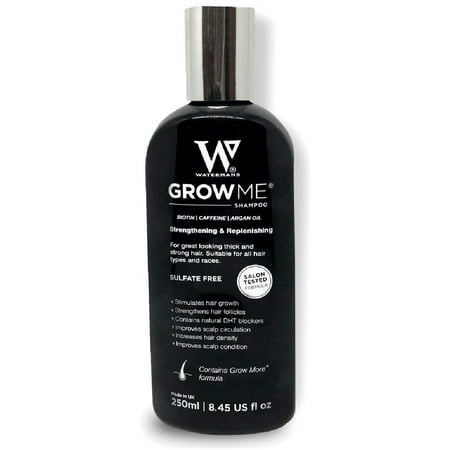 Waterman's Grow Me, Best Hair Growth Shampoo Sulfate Free, 8.45 Oz + Yes to Coconuts Moisturizing Single Use (Best Hair For Single Braids)